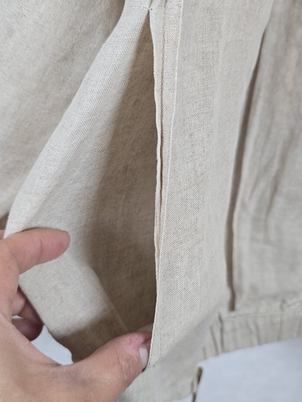 Vintage Roger Forsythe 100% Linen Bomber Lightweight Full Zip Jacket Sz.S - Picture 10 of 13